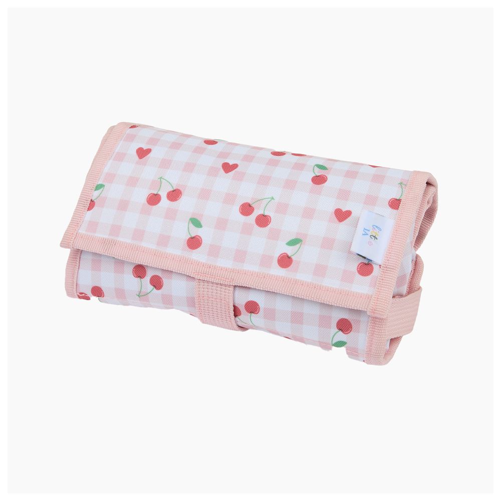 Little IA - Personalised Cherry Freezable Lunch Bag - Pink