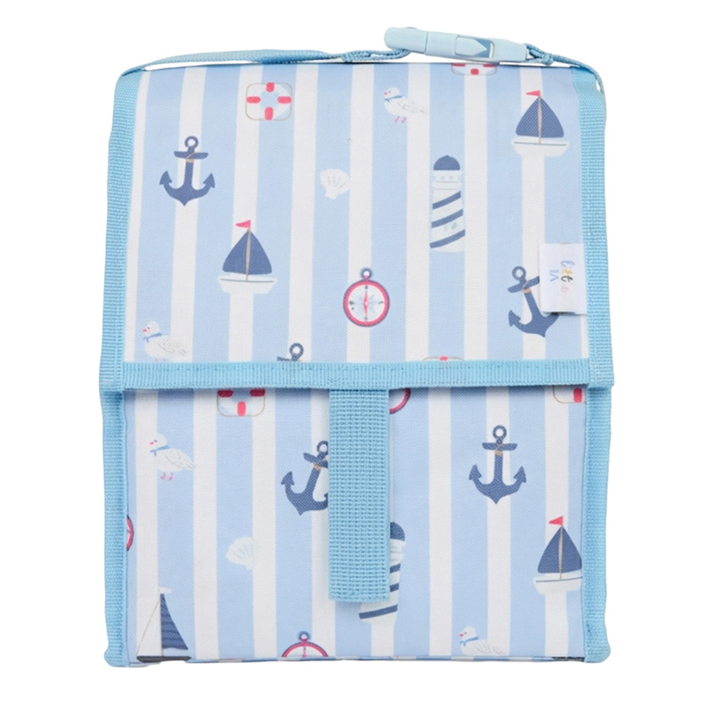 Little IA - Personalised Sailor Freezable Lunch Bag - Blue