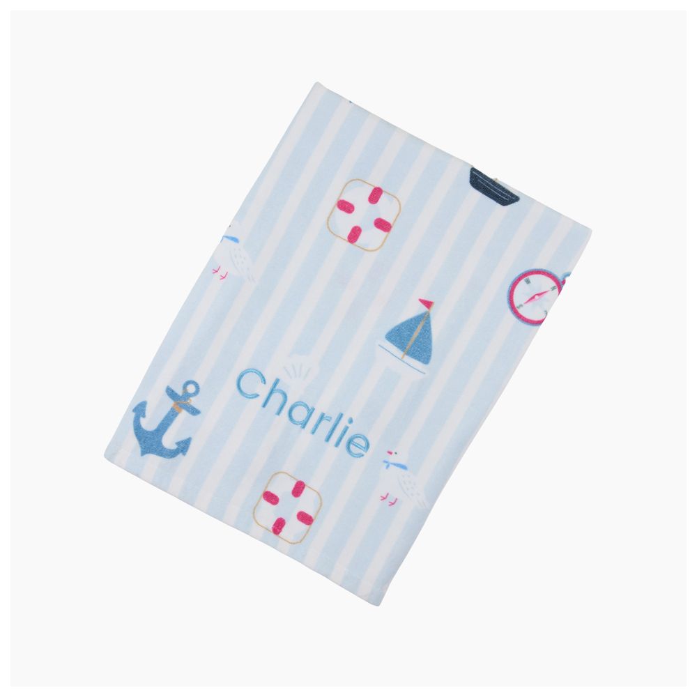 Little IA - Personalised Sailor Towel - Blue