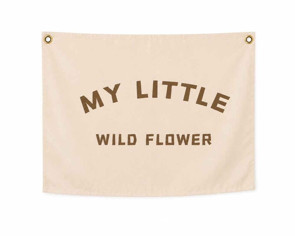 Maxims Baby Store - My Little Wild Flower Wall Canvas Banner