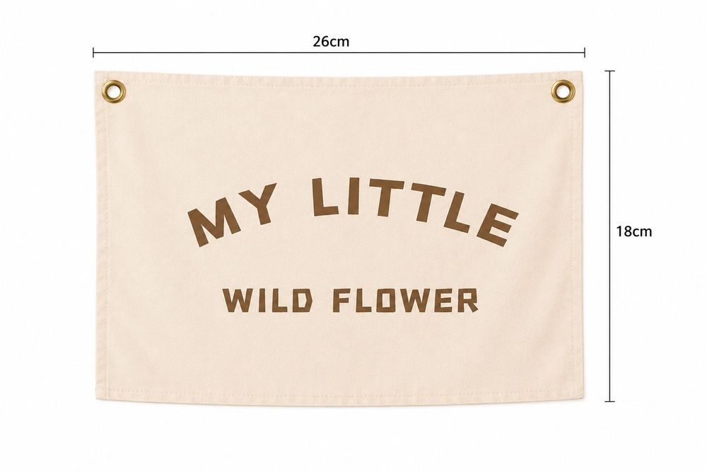 Maxims Baby Store - My Little Wild Flower Wall Canvas Banner