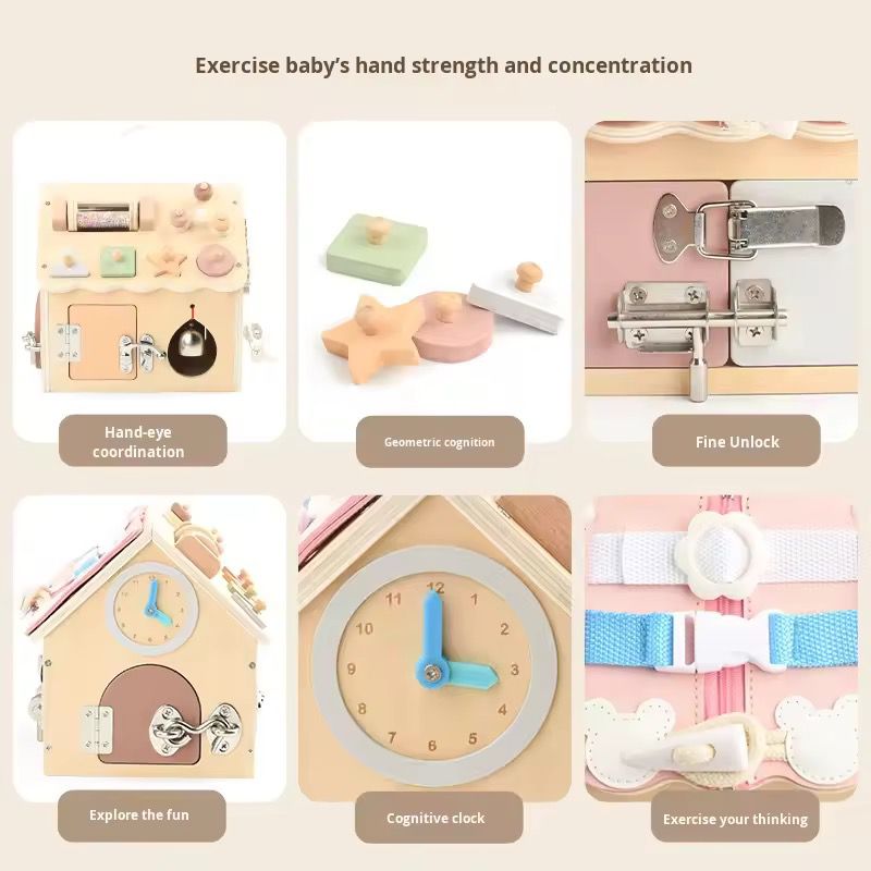 Maxims - Mini Montessori Wooden Busy House Toy