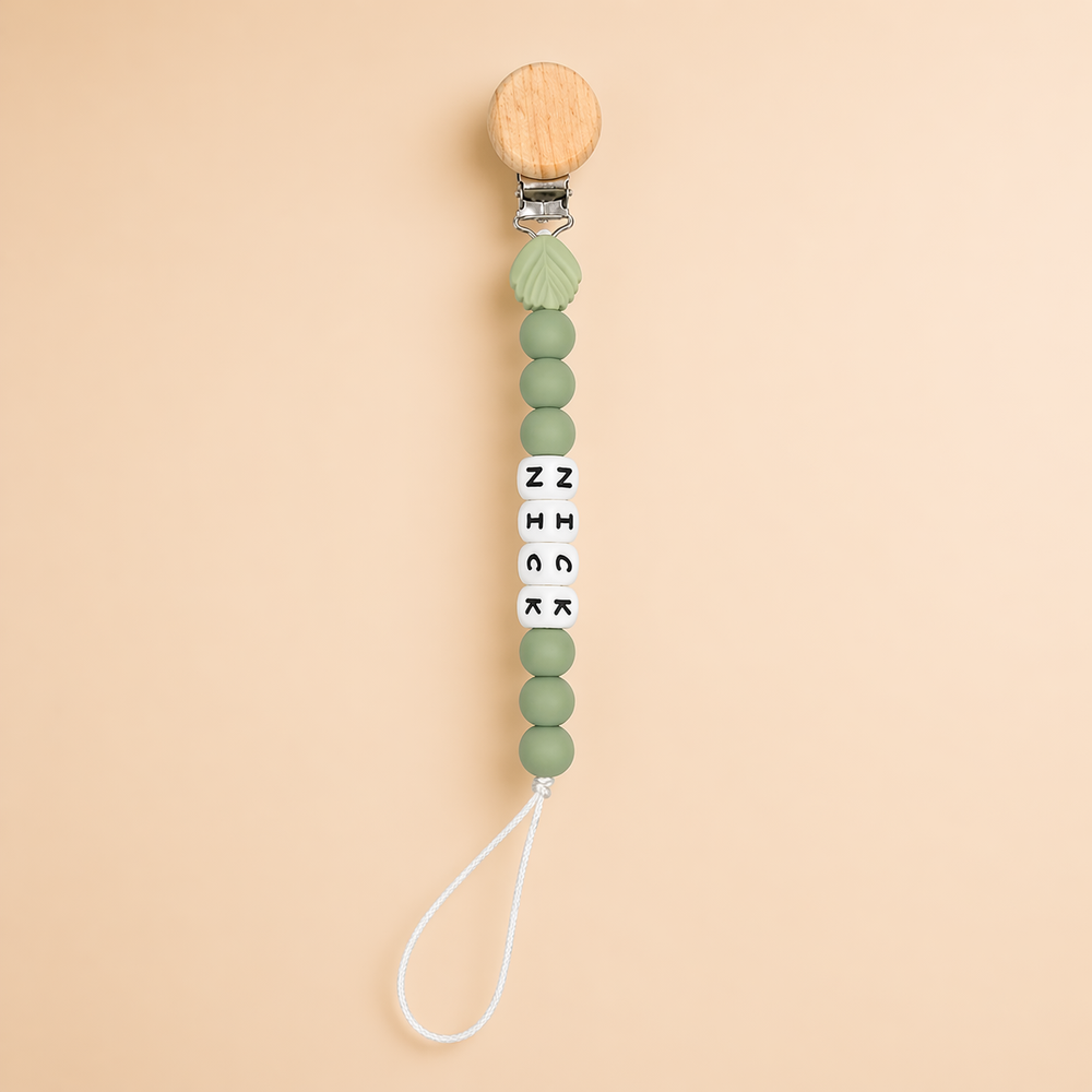 Maxims - Silicone Pacifier Clip & Teether -  Green