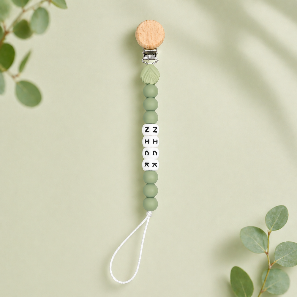 Maxims - Silicone Pacifier Clip & Teether -  Green