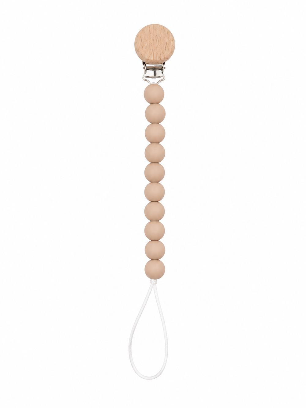 Maxims - The Dune Silicone Pacifier Clip - Taupe - Style May Vary - 1 Pc