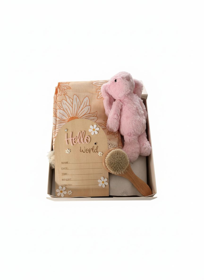 Maxims Baby Store - Daisy Dreams Newborn Gift Set - Multicolor - 4 Pcs