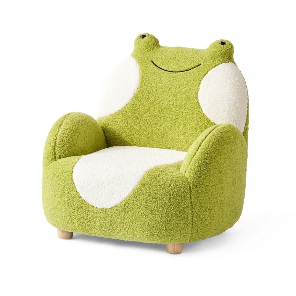 Maxims Baby Store - Kids Hoppy Days Frog Boucle Armchair - Green