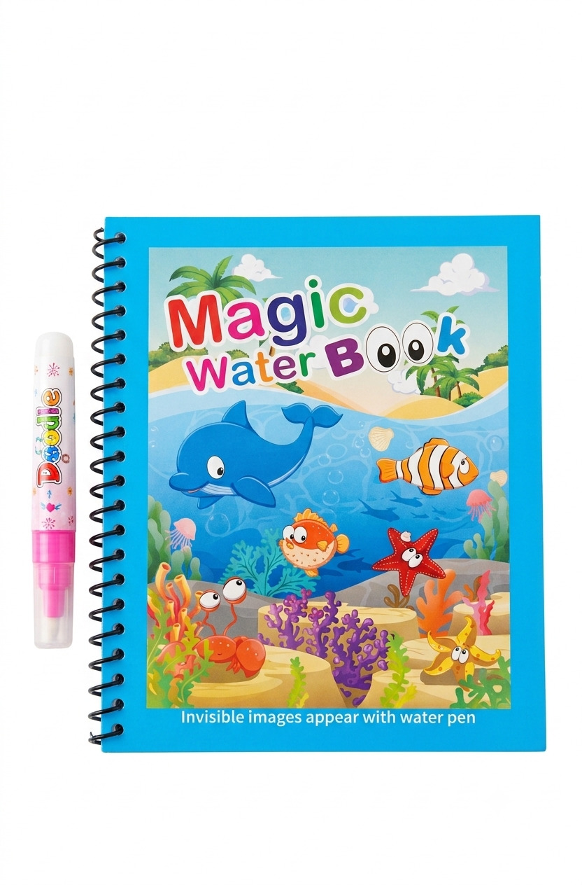 Maxims - Magic Water Reveal Coloring Book - Ocean Life