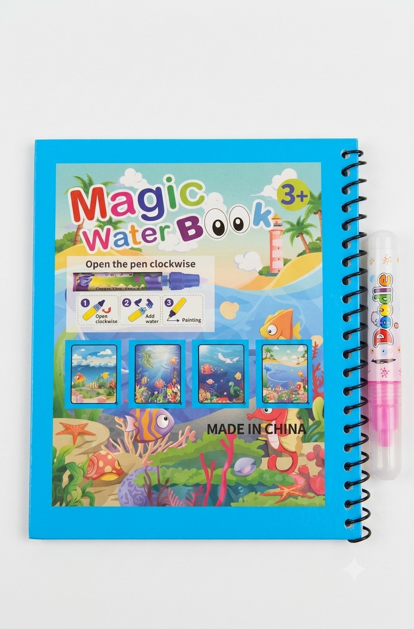 Maxims - Magic Water Reveal Coloring Book - Ocean Life