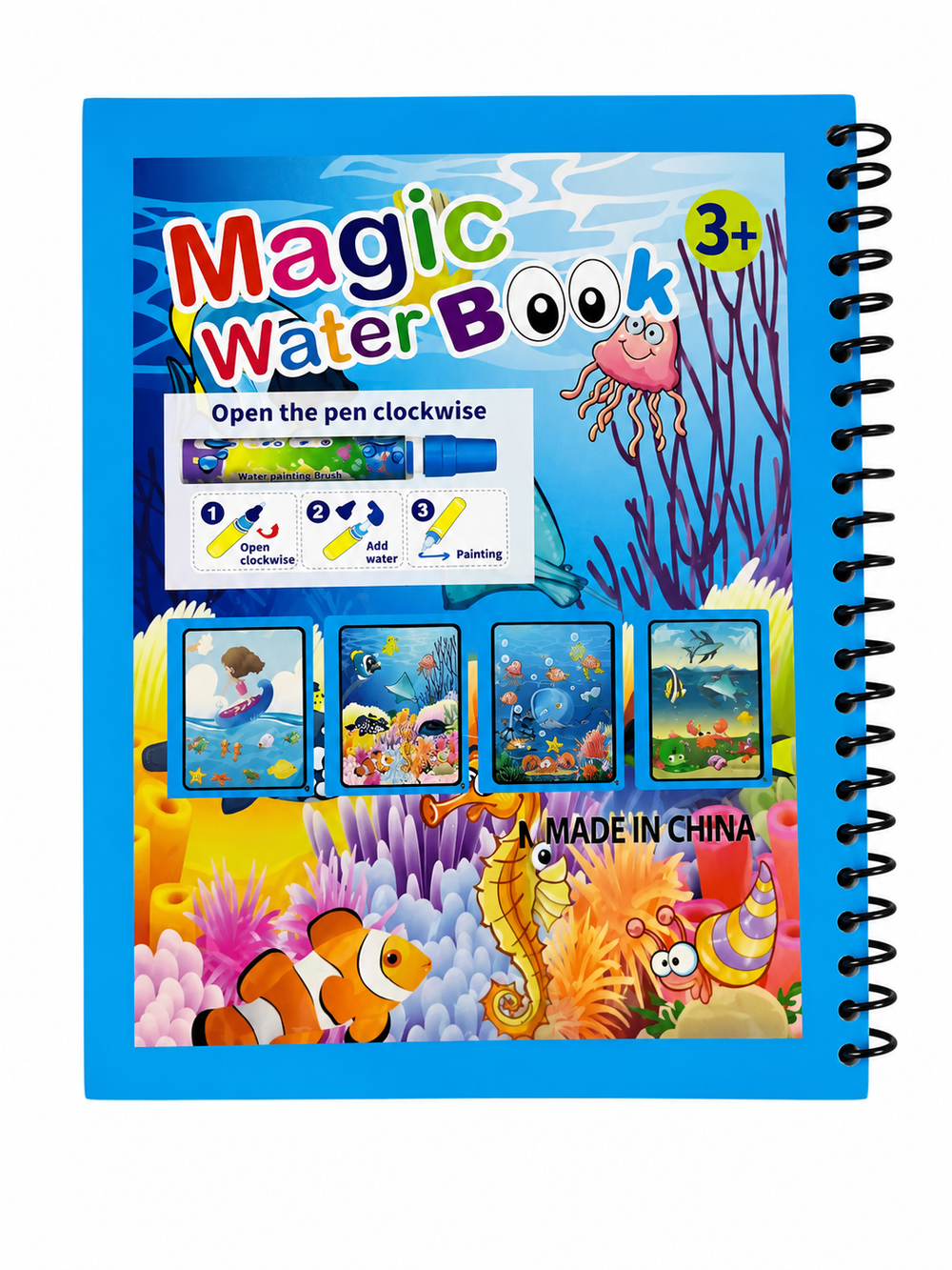 Ocean Adventure Magic Water Reveal Coloring Book