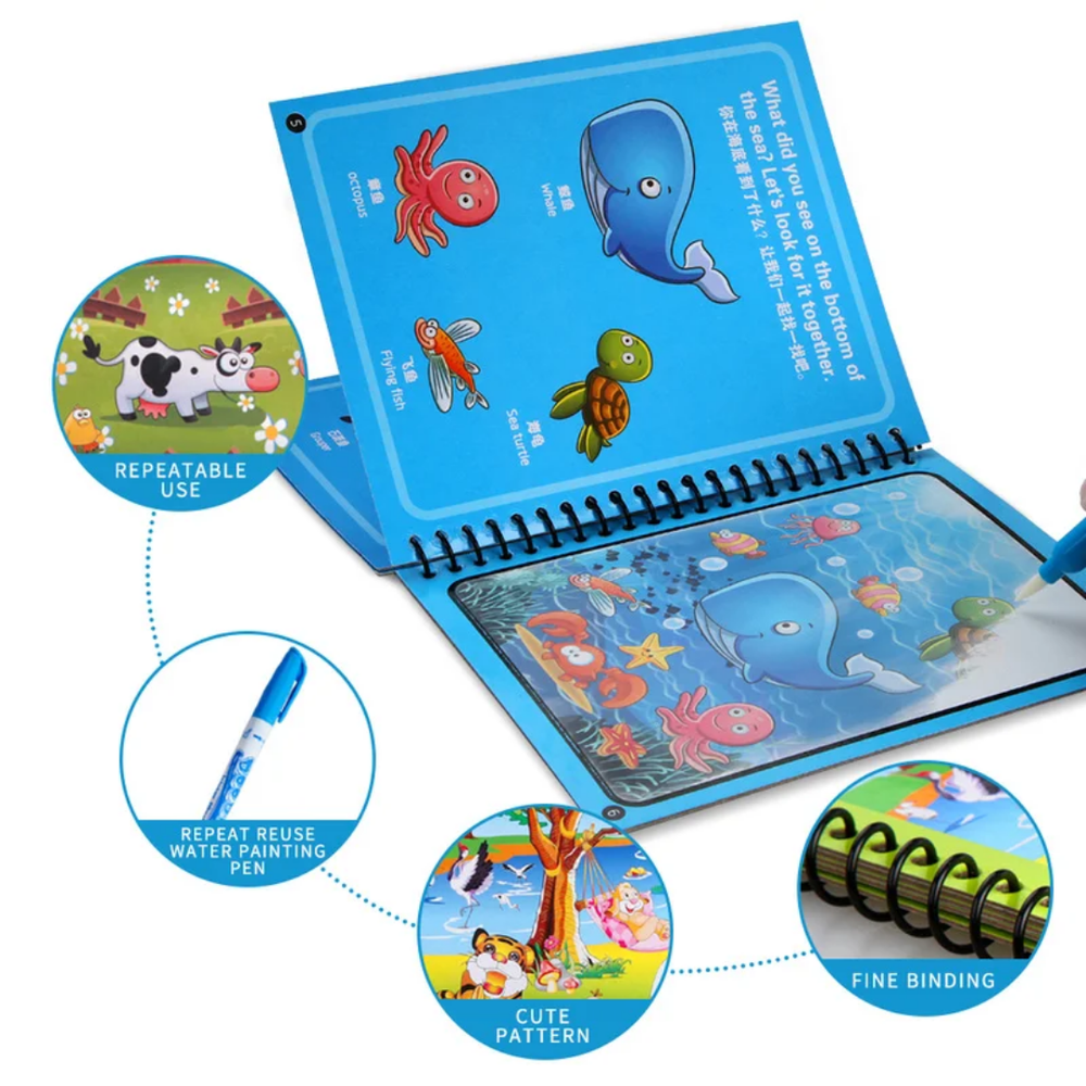 Ocean Adventure Magic Water Reveal Coloring Book