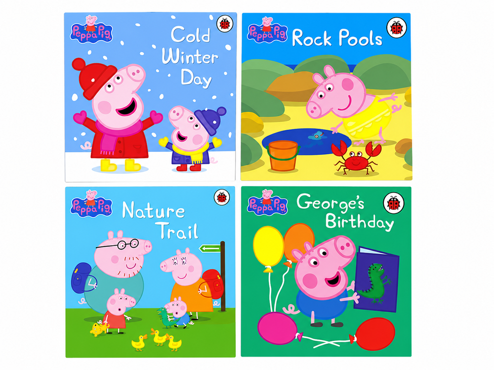 Peppa Pig Little Library: Nature Walks & Winter Days - 4 Pc Set
