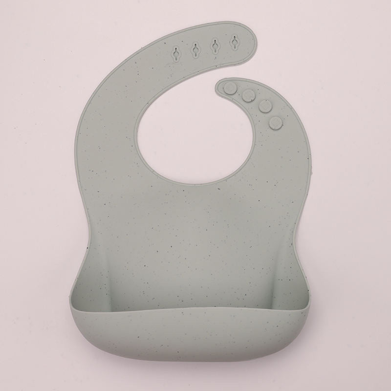 Maxims - Speckled Silicone Bib - Grey