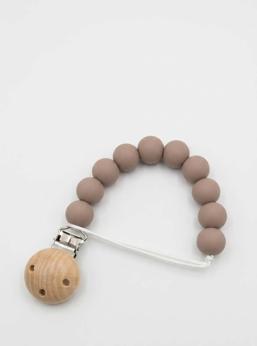 Maxims - Rowan Silicone Pacifier Clip - Clay