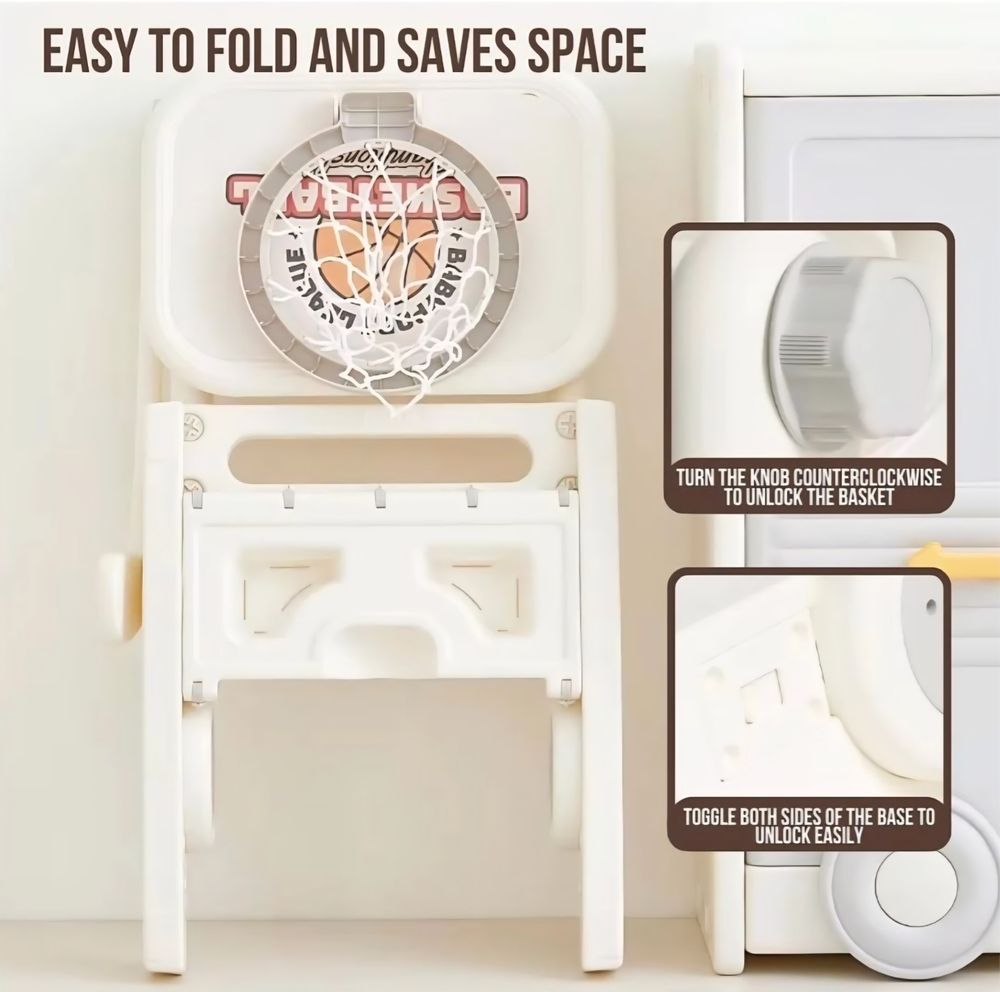 Maxims - Babypods 3in1 Foldable Basketball Stand Set - 6 Pcs