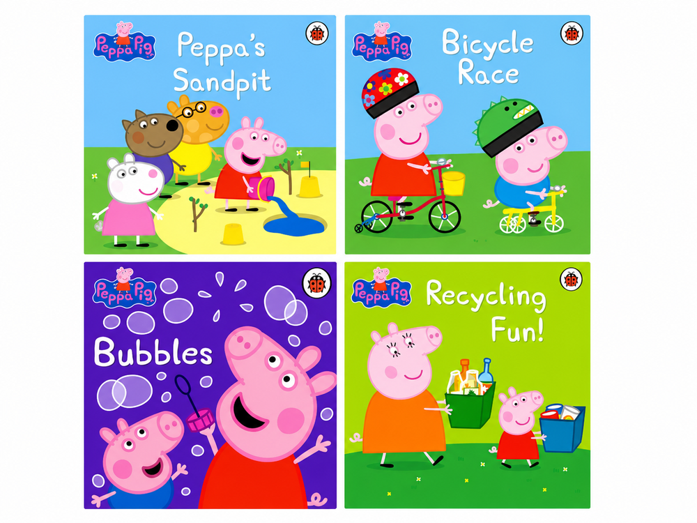 Maxims - Peppa Pig Mini Storybooks Set - Fun Filled Adventure - 4 Pcs
