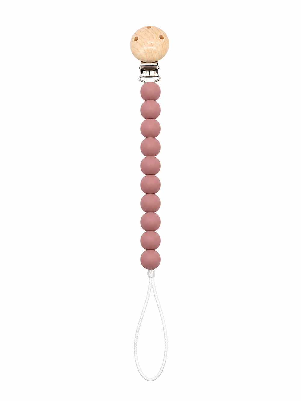 Maxims - Silicone Pacifier Clip - Dusty Rose
