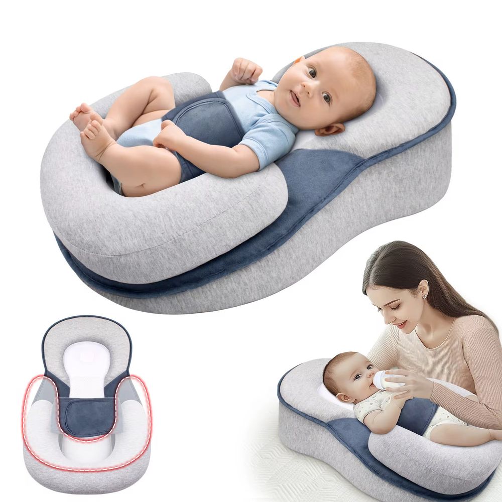 Maxims - Baby Anti-Reflux Feeding Pillow Lounger - Grey
