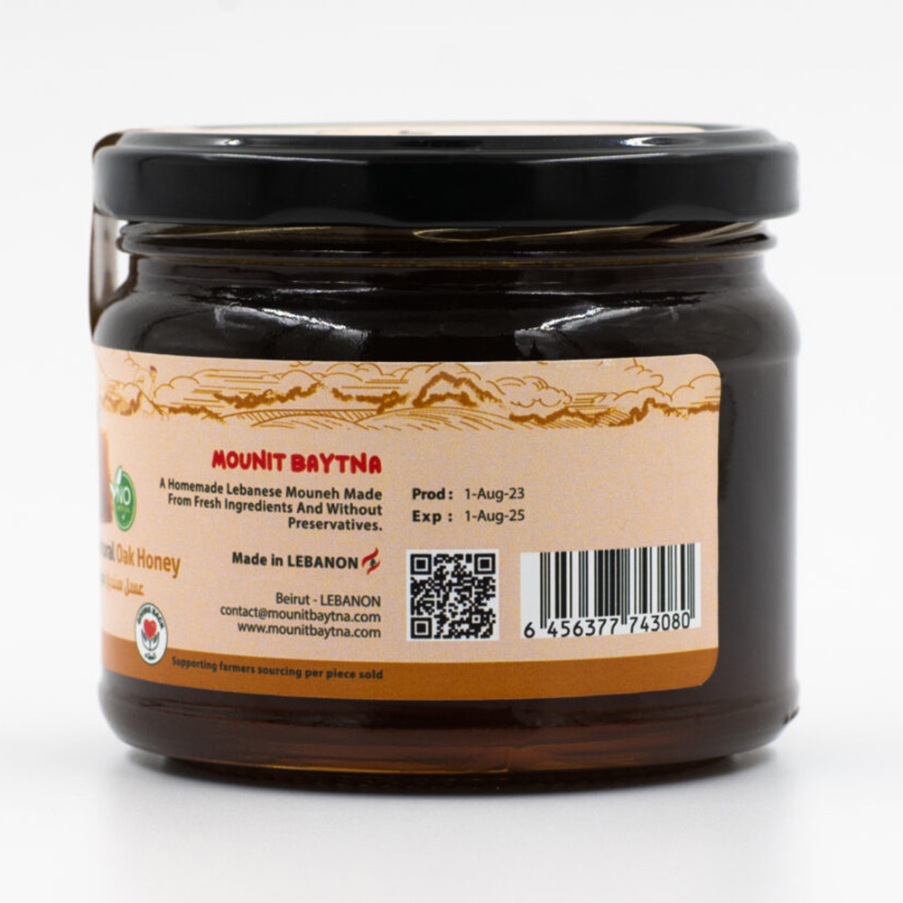 Mounit Baytna - 100% Natural Oak Honey - 400 gm