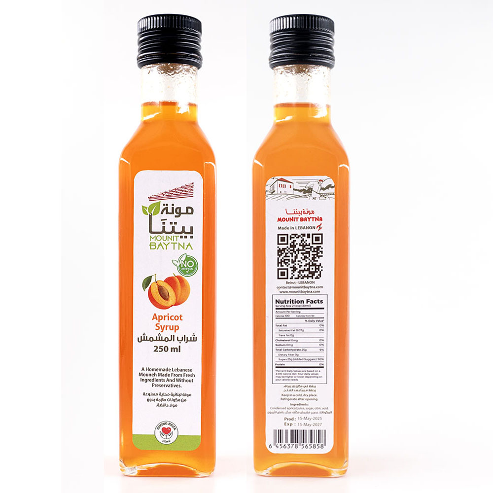 Mounit Baytna - Apricot Syrup - 250 ml