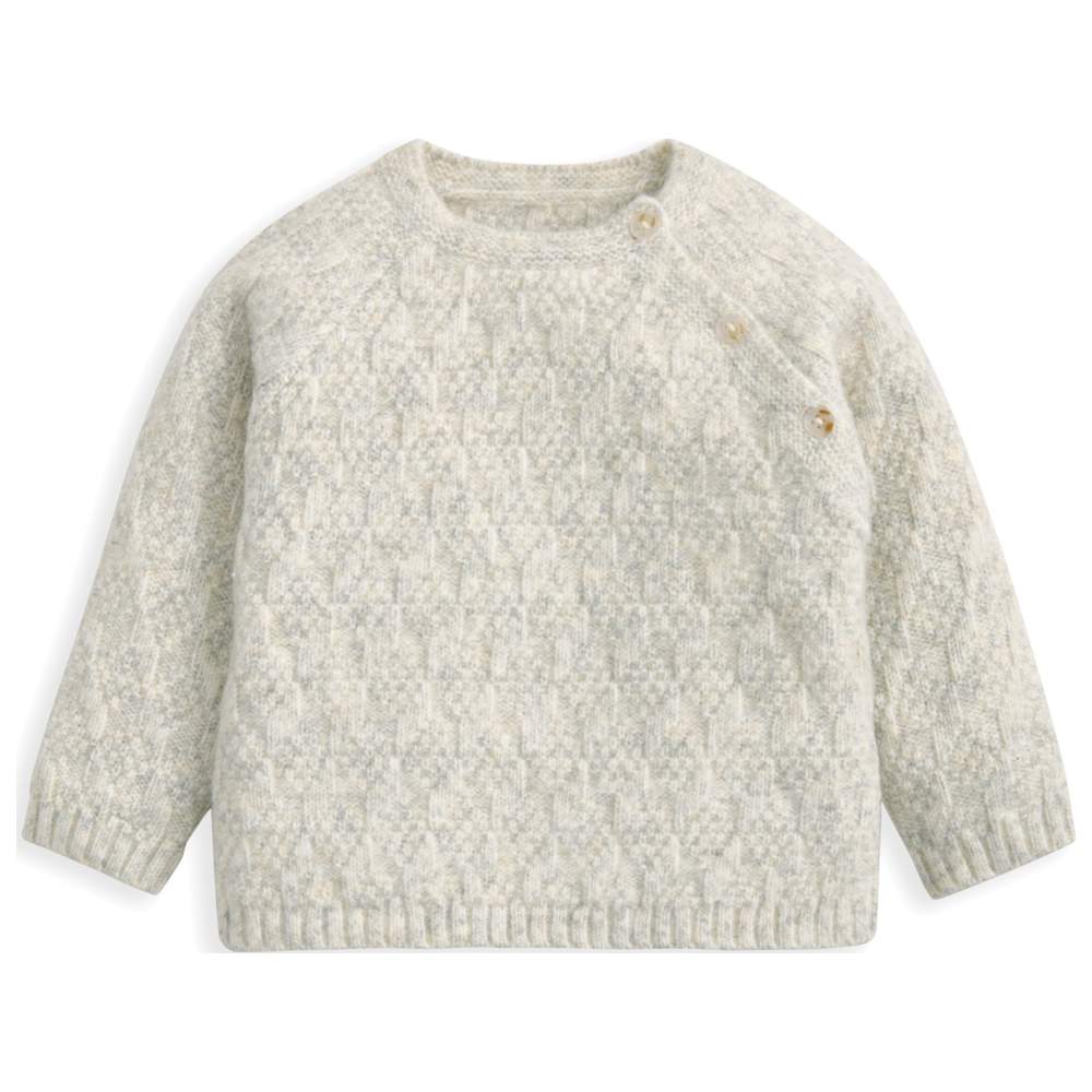 Mamas & Papas Knitted Baby's Sweatshirt & Pants - Grey - 2 Pcs