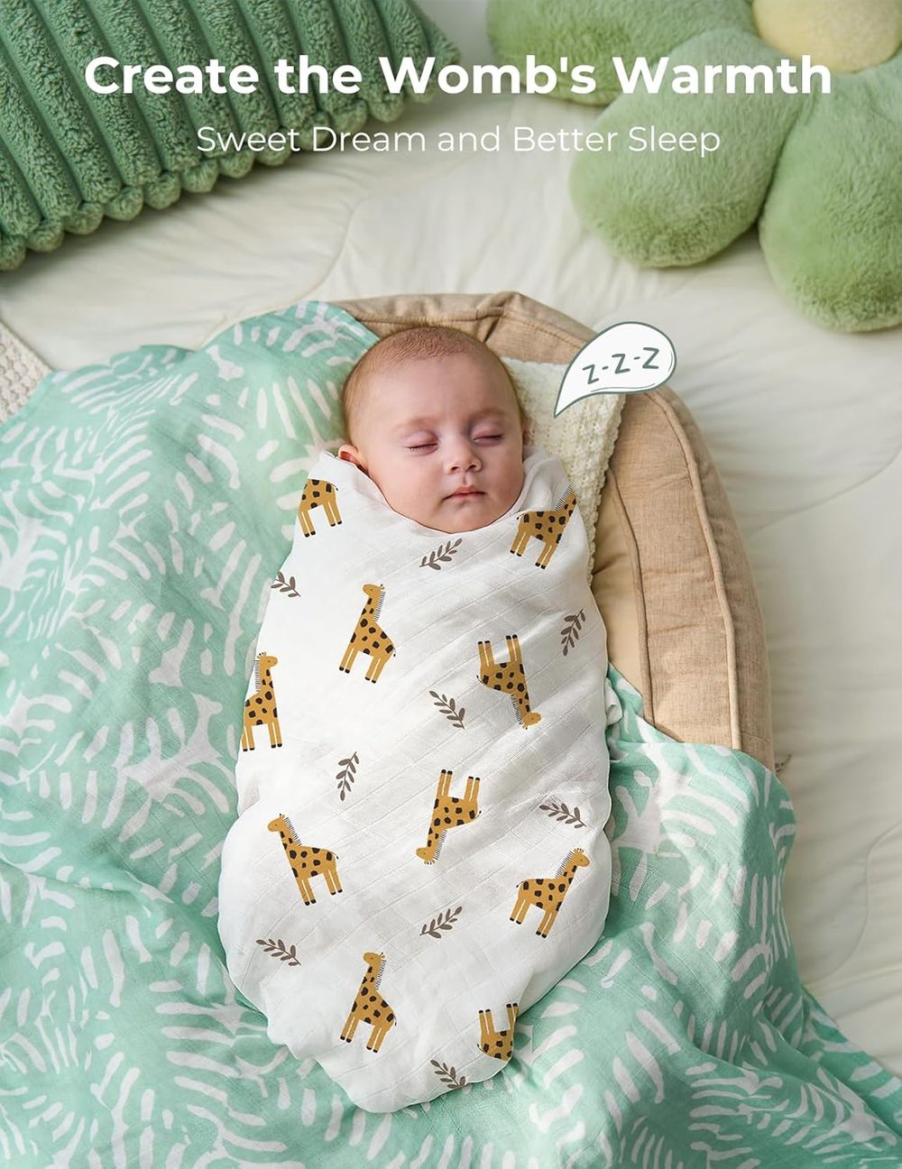 Momcozy Muslin Swaddle Blanket Set - Bravery - 4 Pcs