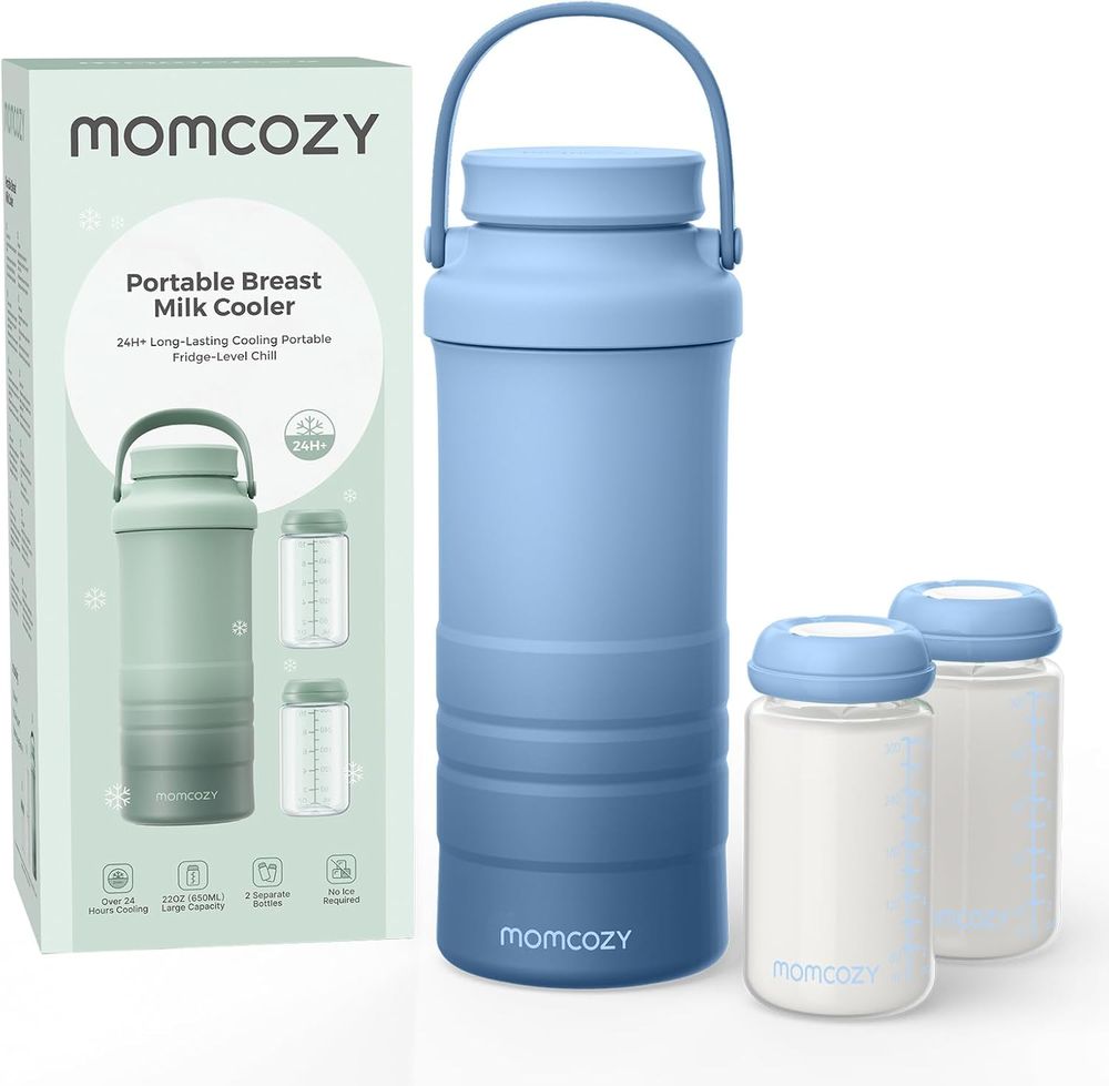 Momcozy - Portable Breast Milk Cooler - Blue - 650 ml