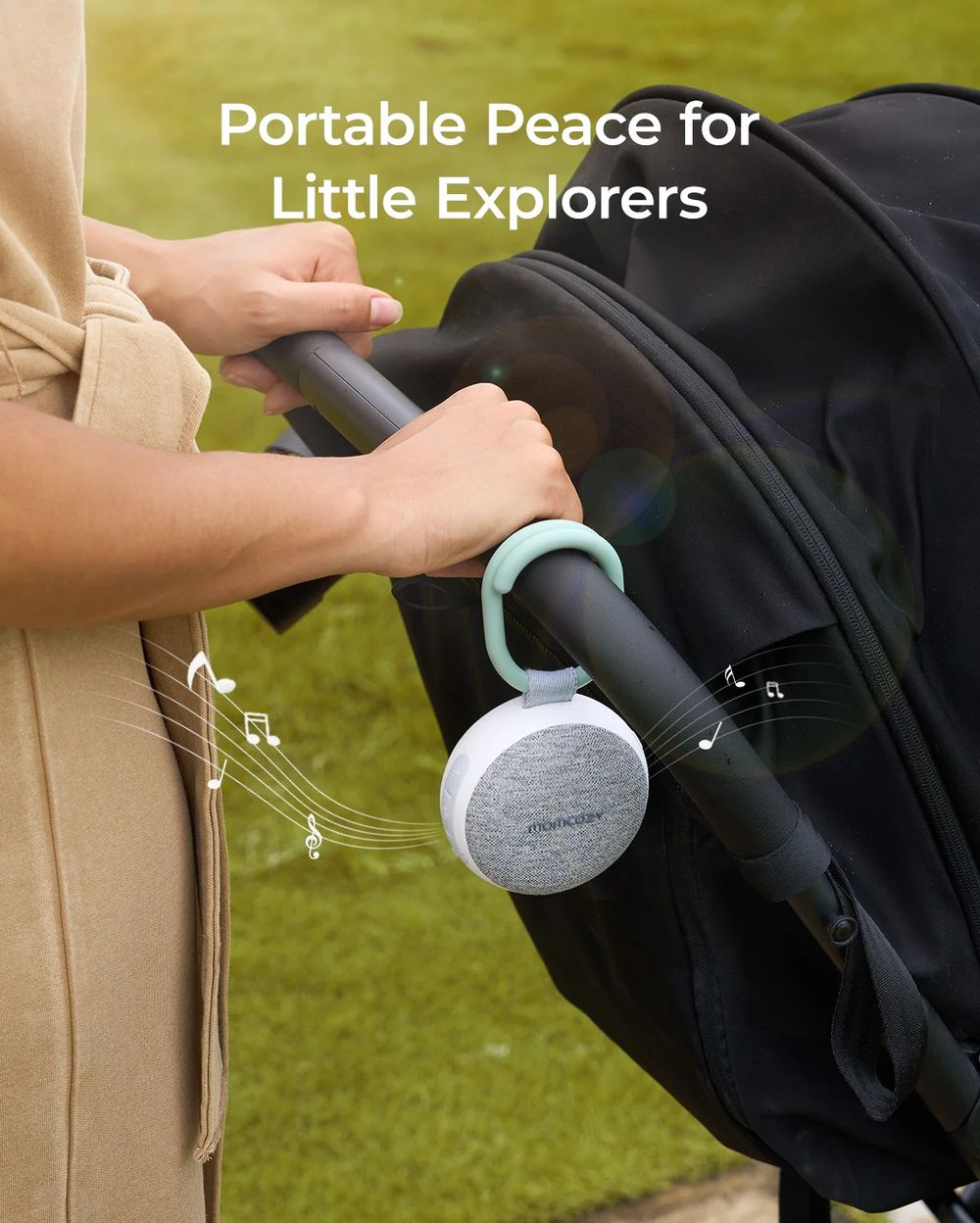 Momcozy - Portable Sound Machine - Sage Green/Grey