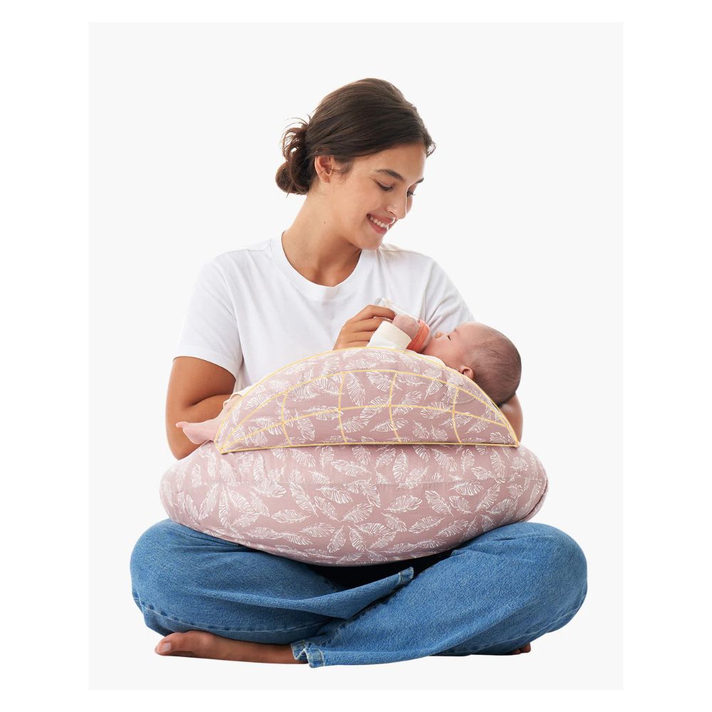 Momcozy Multifunctional And Adjustable Nursing Pillow - Light Pink