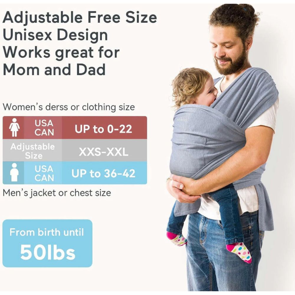 Momcozy - Baby Wrap Carrier - Grey