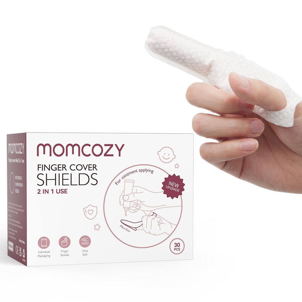 Momcozy - 2-in-1 Finger Cover Shields - White - 30pcs