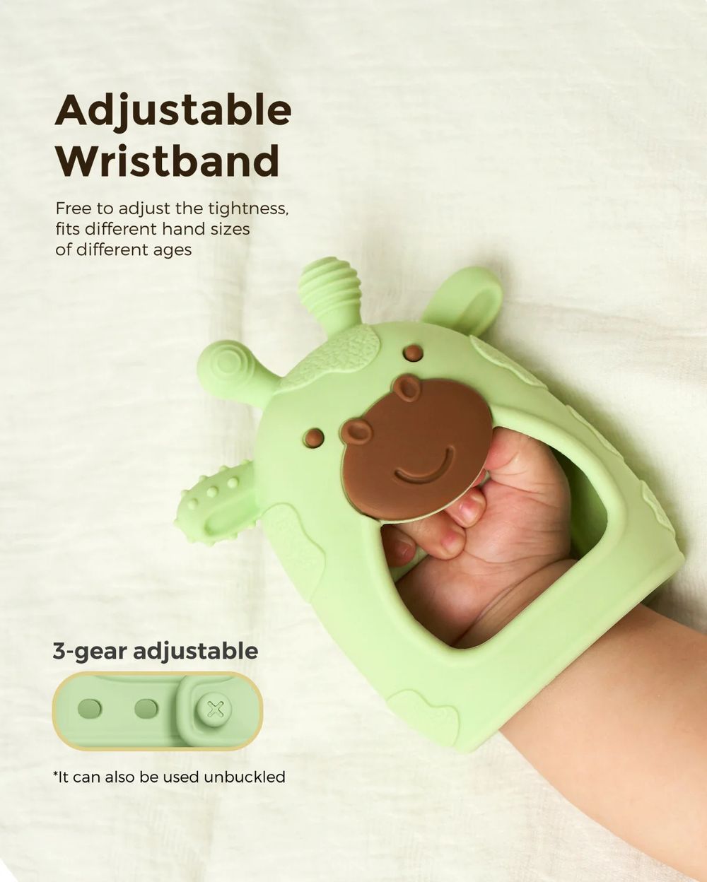 Momcozy - Baby Teether Toys - 2 Pcs - Green/Pink