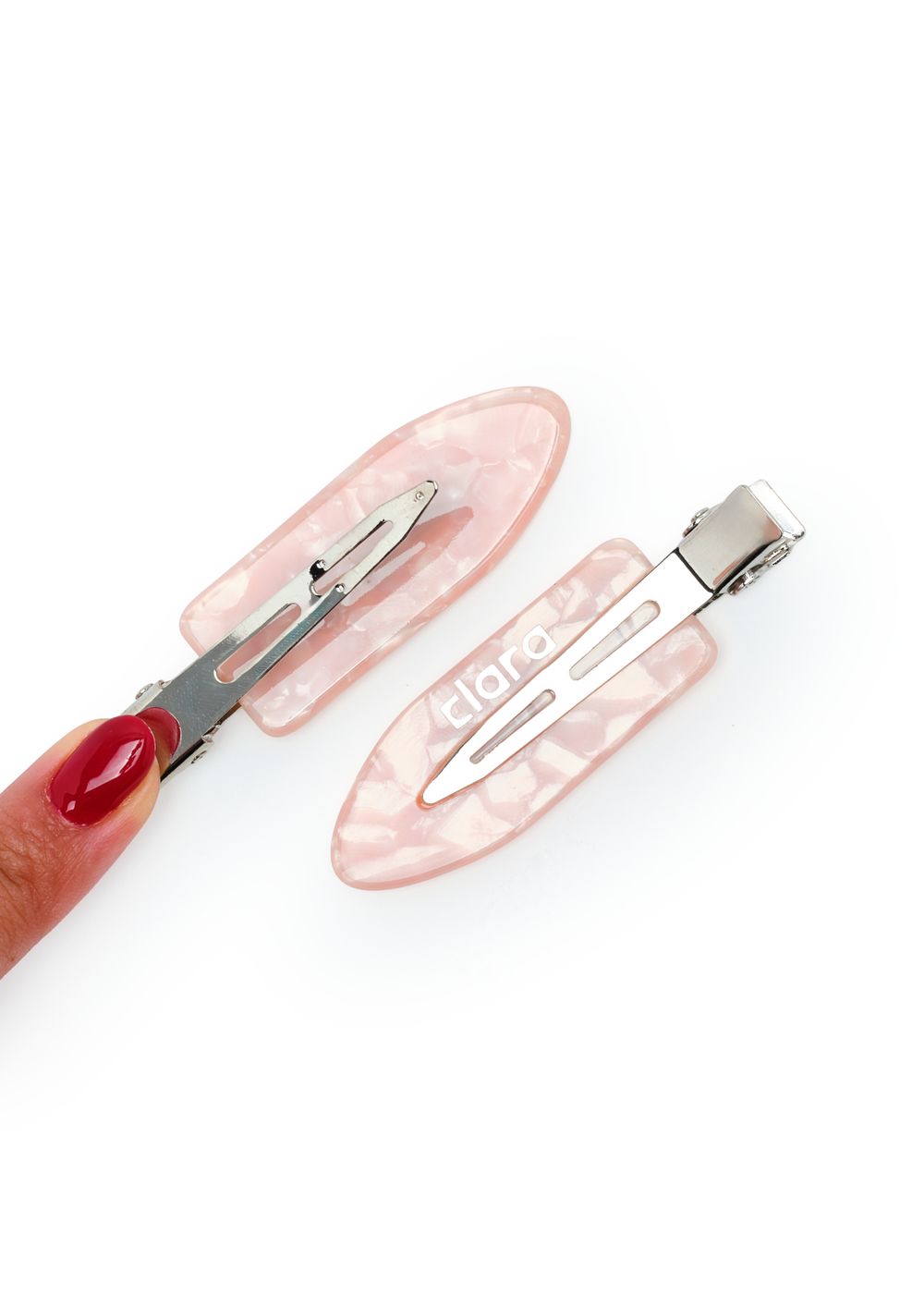 Clara - Hair Clips Set - Pink - 2 Pcs