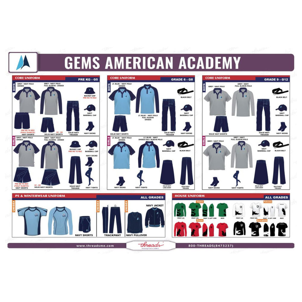 Unisex Baseball Cap - Navy - GEMS American Academy - Abu Dhabi