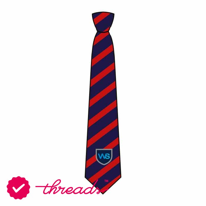 Unisex Elastic Tie - Navy Red Stripe - Grades 1-6 - GEMS Westminster School - Ras Al Khaimah