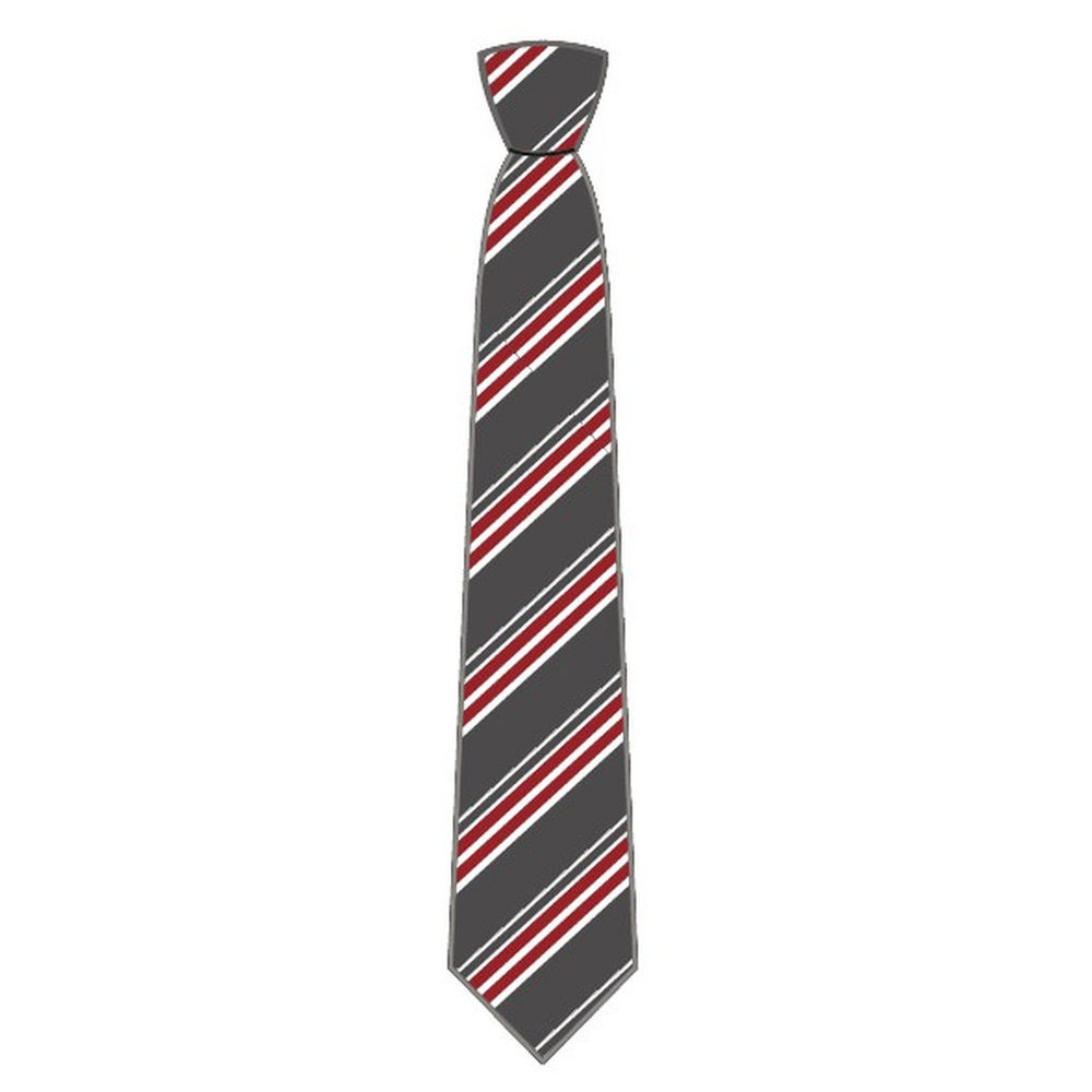 Full Tie Striped - Red Grey - Grades 6-12 - GEMS New Millennium School - Al Khail