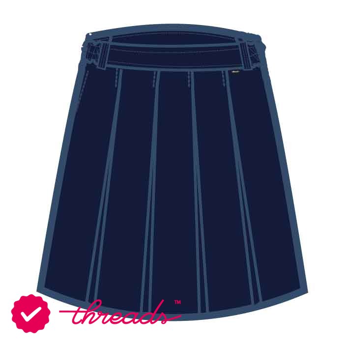 Girls Knee Skirt - Pinstripe Navy - GEMS Westminster School - Ras Al Khaimah