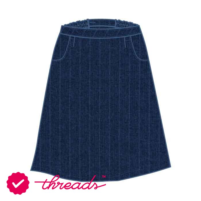 Girls Long Skirt - Pinstripe Navy - GEMS Westminster School - Ras Al Khaimah