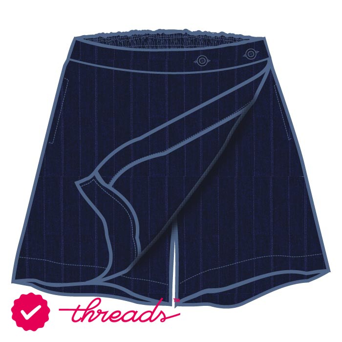 Skort - Navy Pinstriped - GEMS Wellington International School - Dubai