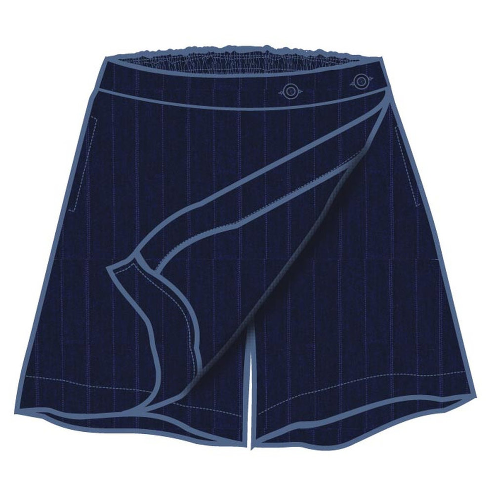 Pinstriped Skort - Navy - GEMS Wellington Academy - Silicon Oasis