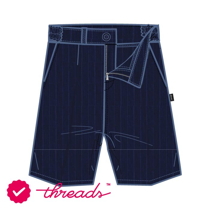 Boys Pinstriped Shorts - Navy - GEMS Wellington International School - Dubai