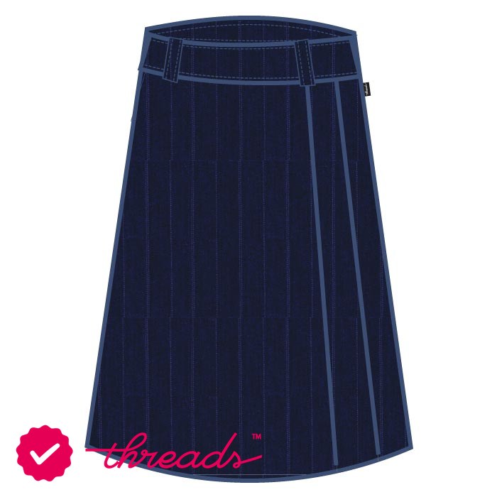 Navy Pinstriped Long Skirt - GEMS Wellington Academy - Silicon Oasis