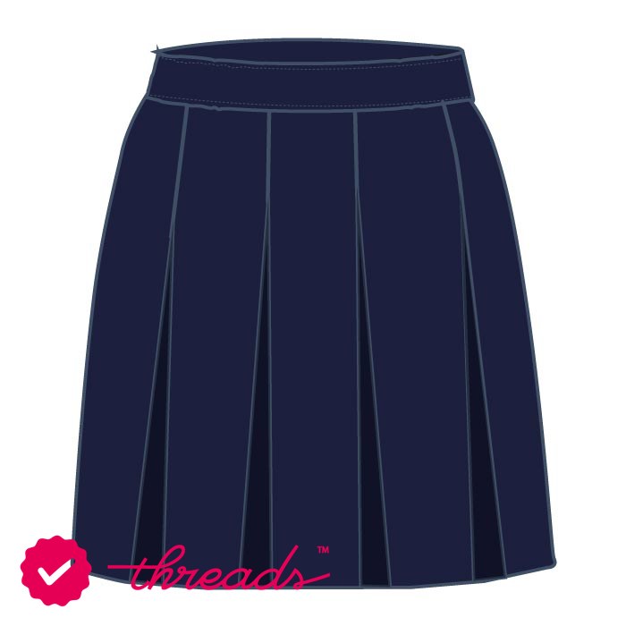 Girls Knee Skirt - Navy - Grades 6-10 - GEMS International School