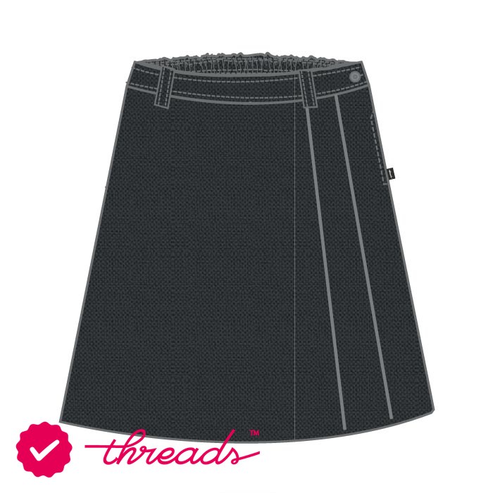 Girls Knee Skirts - Grey - Grade 11-Grade 12 - GEMS Our Own Indian School - Dubai