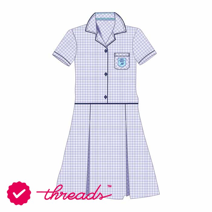 Girls Summer Dress - Blue Checked - GEMS FirstPoint School