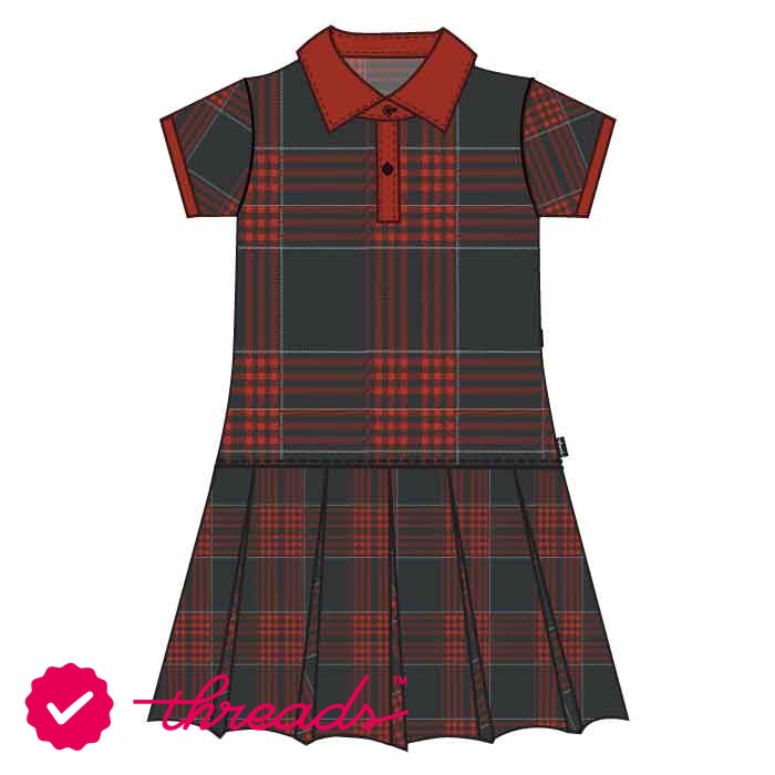 KG Girls Dress - Plaid Red/Grey - GEMS Legacy School - Dubai