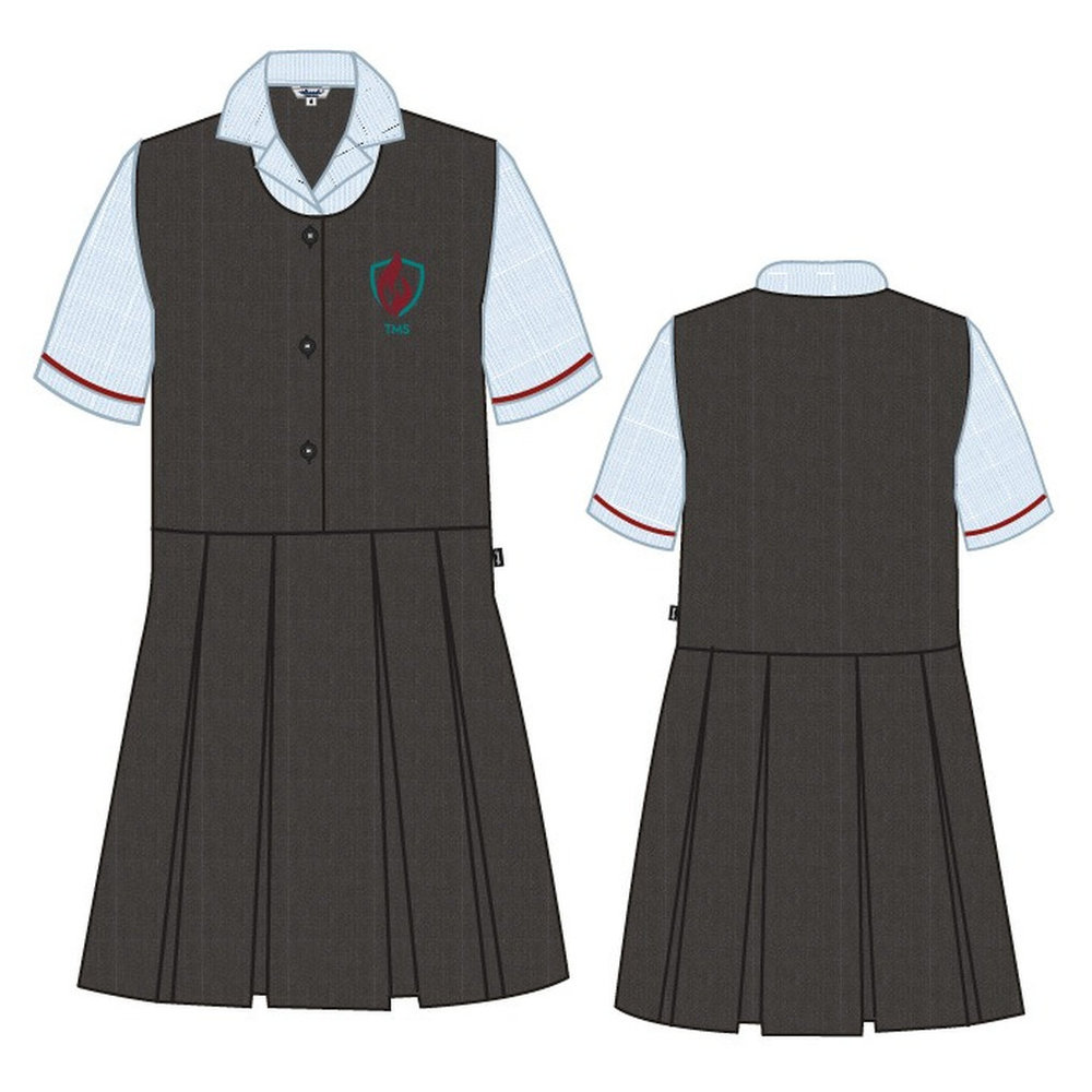 Dress - Light Blue/Dark Grey - Grade 1-Grade 5 - The Millennium School - Dubai