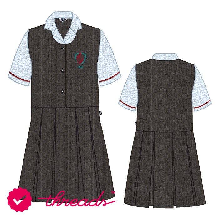 Dress - Light Blue/Dark Grey - Grade 1-Grade 5 - The Millennium School - Dubai