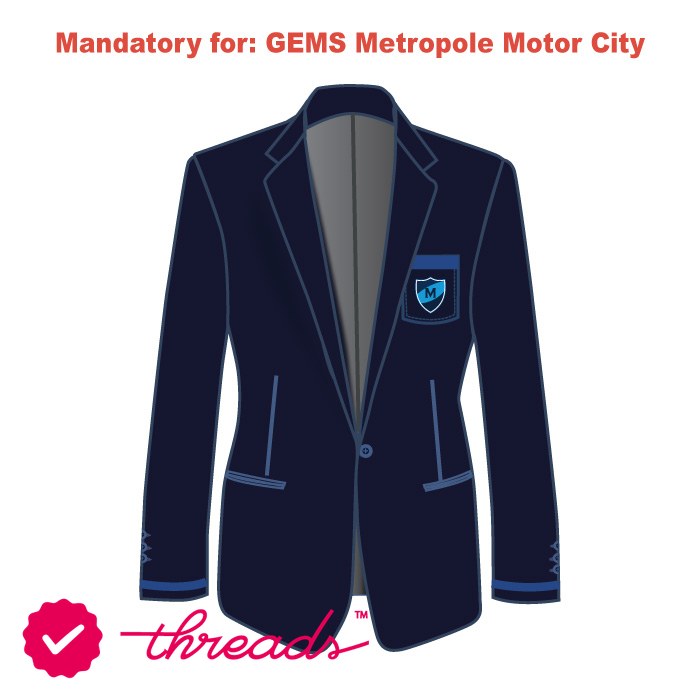 Boys Blazer - Navy - Years 10-13 - GEMS Metropole School - Motor City