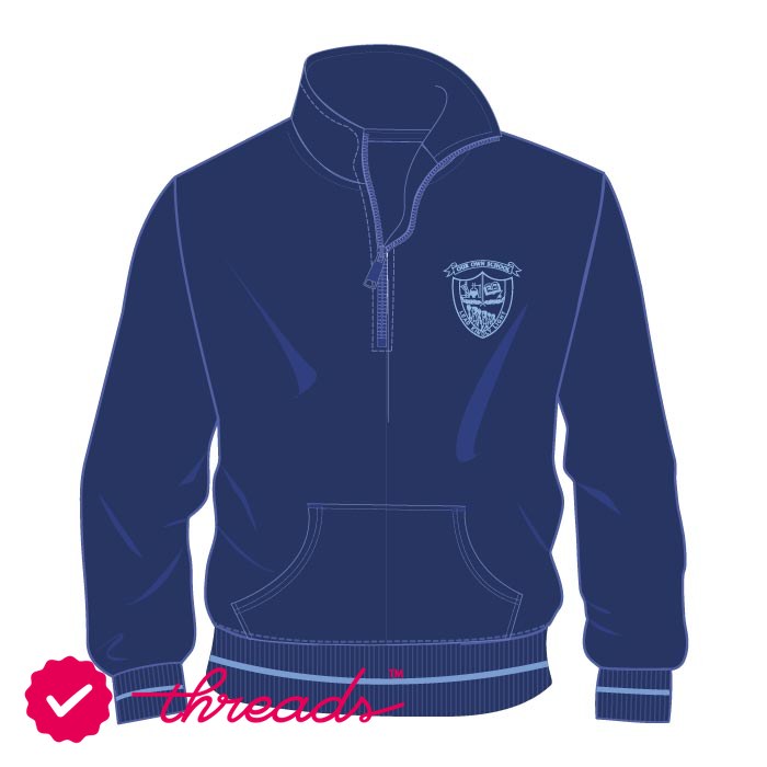 Unisex 3/4 Zip Jackets - Navy - KG1-GR5 - GEMS Our Own Indian School - Dubai